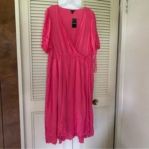 Torrid Clip Dot Pink Dress BNWT